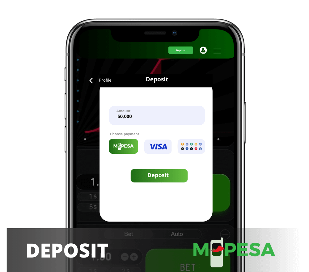 Aviator deposit with MPesa